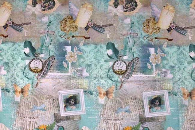 Decorative fabric with digital print 1074/022