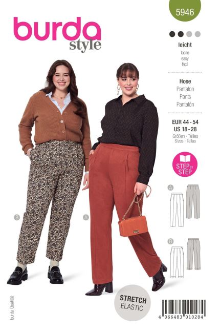 Women's Plus Size Trouser Cut Size 44-54 5946