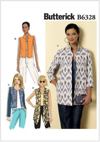 Butterick cut for jacket and waistcoat in size 42-50 B6328-F5