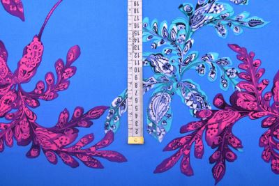 Viscose fabric in blue with floral print TF547 (4)