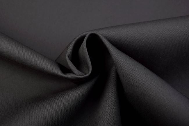Cotton twill - Gabardine in dark gray color TI585