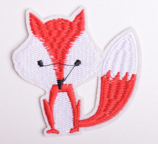 Iron-on patch with fox motif I-WST-DK1343L