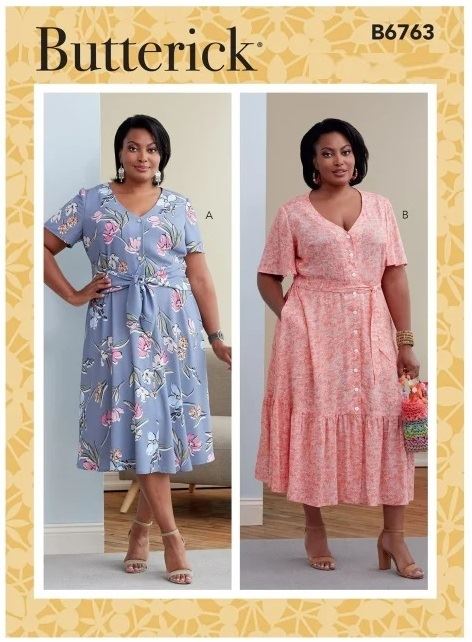 Butterick cut for dresses in sizes 44-50 B6763-RR
