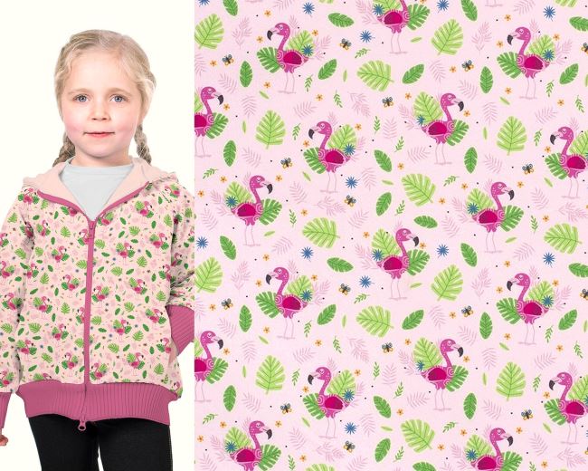 Softshell with digital flamingo print 16651/011