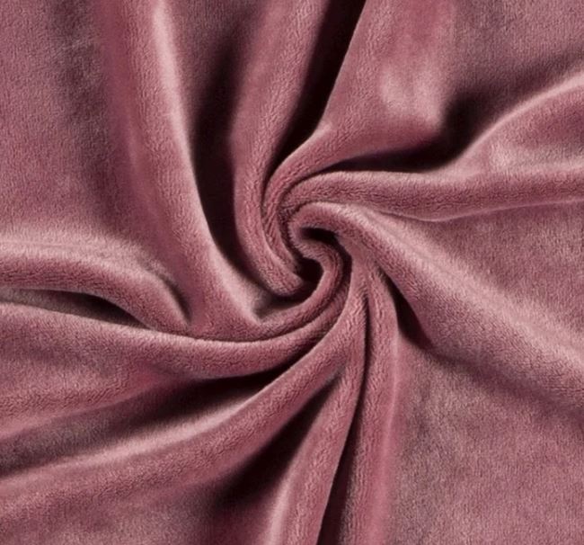 Clothing velvet in old pink color 03314/013