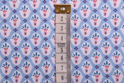 Poplin in light blue color with a decorative print of ornaments 19403/002 (2)