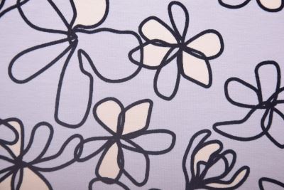 Combed French Terry sweatpants in gray with flower print 211721/0001 (2)