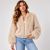 Short fur jacket in beige color ITA-BU07 Short fur jacket in beige color ITA-BU07