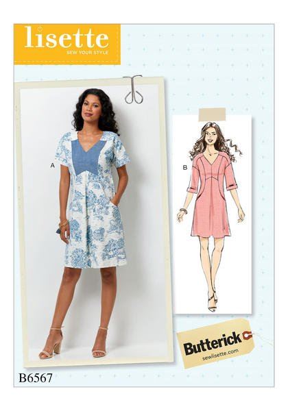 Butterick Cut Women's Bodycon Knee Length Dress Size 42-52 B6567-E5