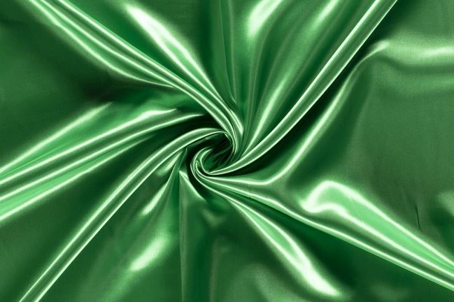 Satin lining in green color 06854/025