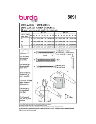 Pattern for women's sports sweatshirt size 46-60 5691 (1)