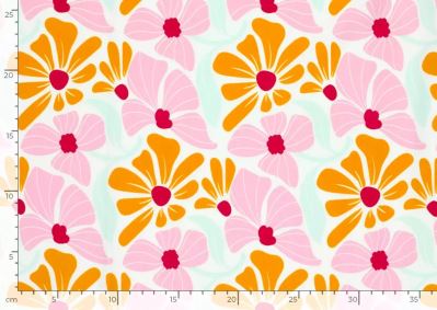 Cream-colored cotton knit with flower print 25730/051 (3)