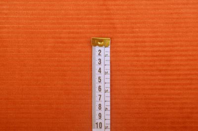 Knitted velvet in orange color with ribbing 20286/014 (2)