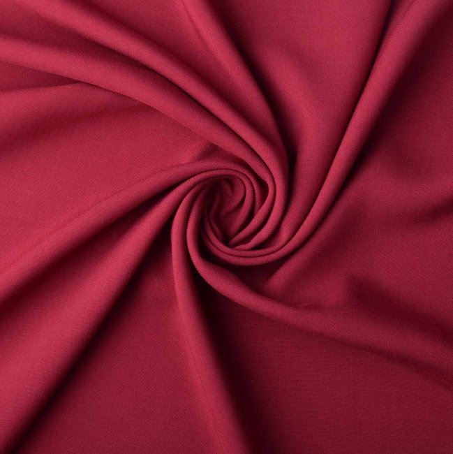 Viscose fabric in dark red color 14299/016