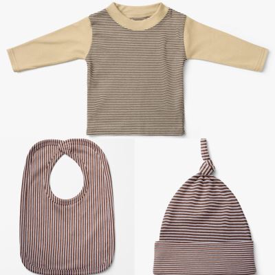 Cotton knitwear from the BABY collection with brown stripes 18489/055 (1)