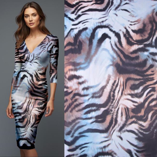 Kimo knitwear with digital animal print SMT-SC5435M