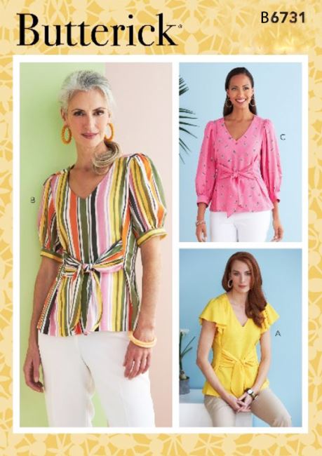 Butterick cut for women's blouse in size 32-40 B6731-A5