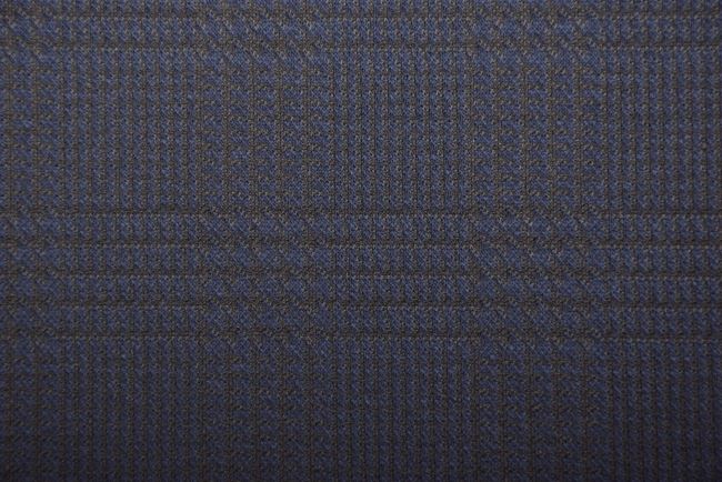 Thicker costume knit in dark blue with a checkered motif TI136