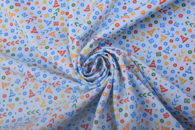 Poplin in blue with children's print 19740/002 (3)