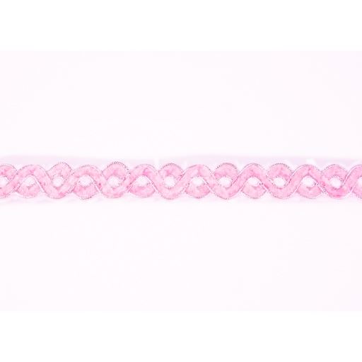 Decorative braid in pink and silver 40832