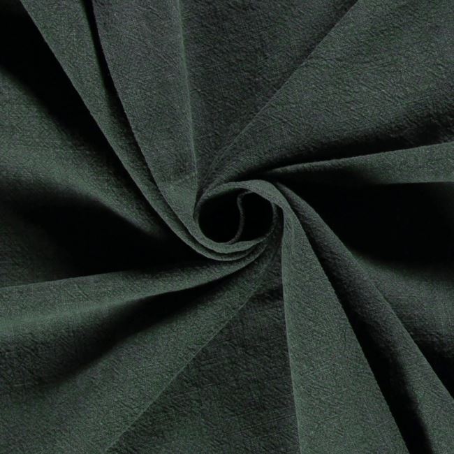Stonewashed linen in dark green color 02155/200K