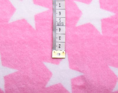 Flannel fleece in pink color with star pattern 200279.5018 (2)