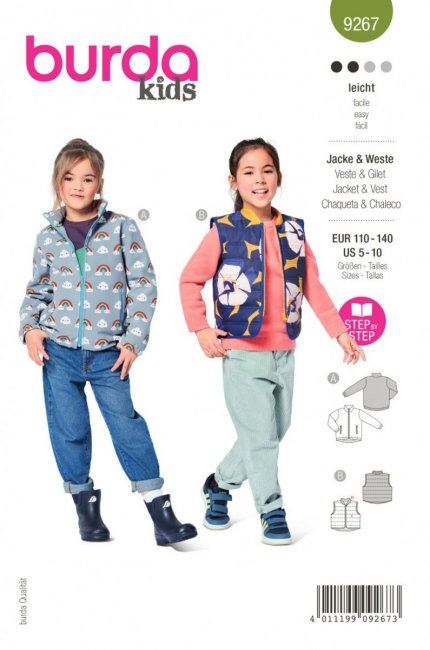 Cut for children's jacket and vest size 110-140 9267