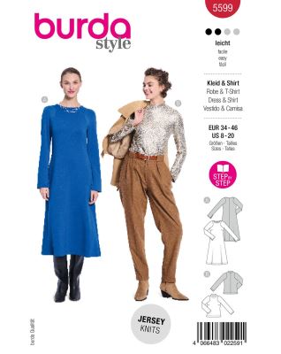 Dress cut and t-shirt with sleeves size 34-46 5599