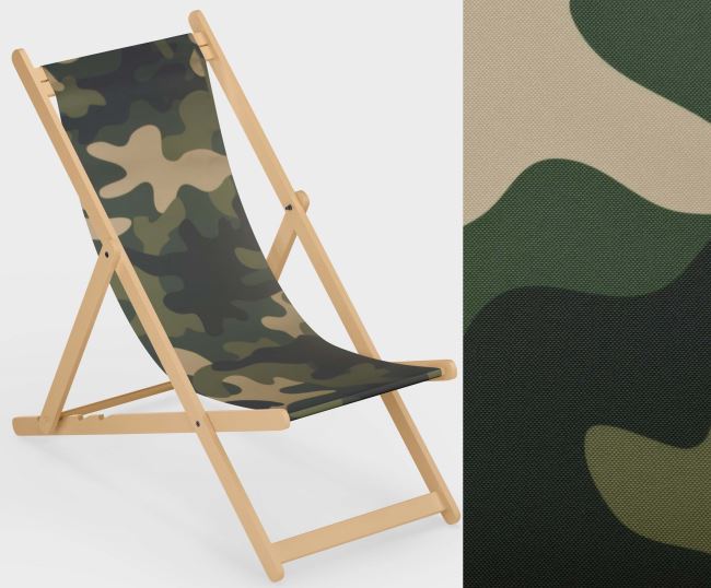 Lounger fabric, width 150 cm, camouflage print LH43