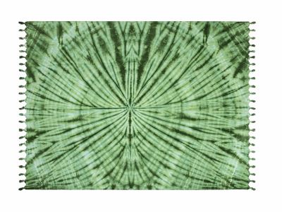 Pareo/sarong in green with batik print BALI218 (1)