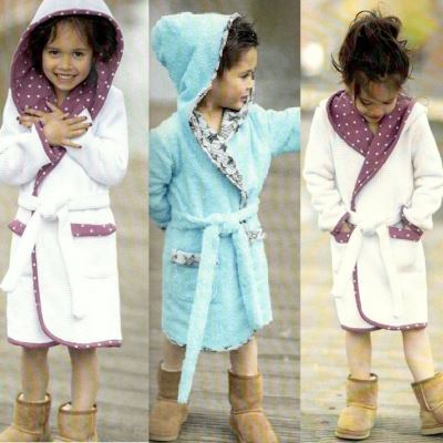Children's muslin bathrobe. Children's muslin bathrobe.