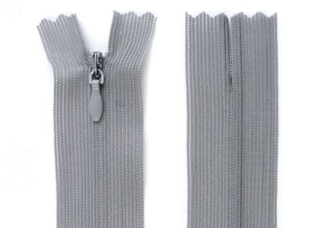 Hidden zipper in gray color 45cm I-3W0-45-316