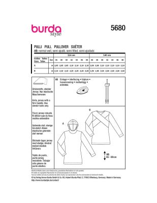 Cut for long-sleeved T-shirts in sizes 36-48 5680 (1)