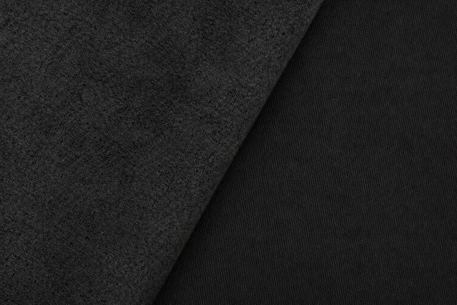 Artificial suede in black color CSCLC-2673/15