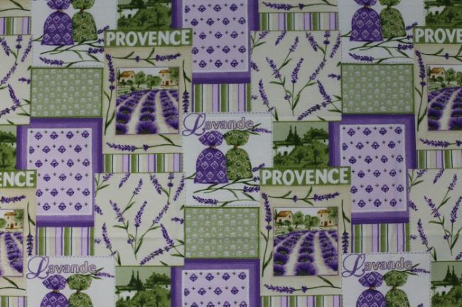 Decorative fabric with lavender print 1174/042