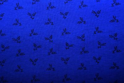 1 m combed tracksuit in blue with a print of twigs and leaves DS-KUP140