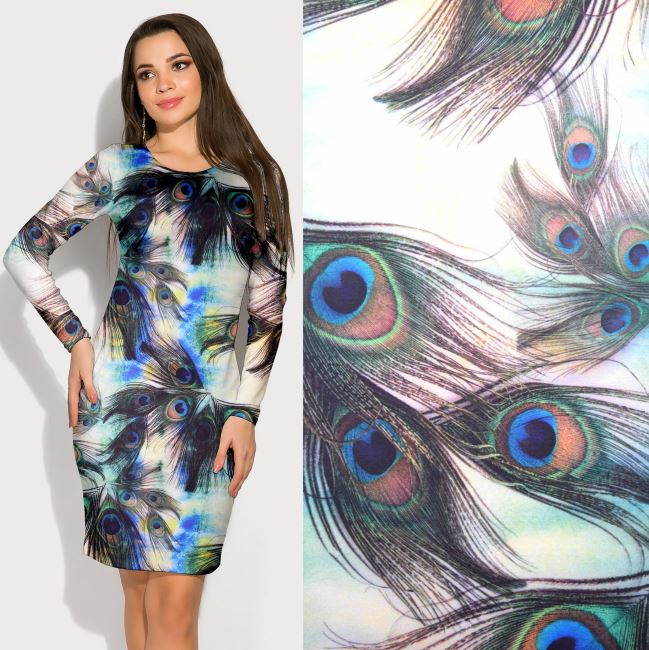 Barbie Costume Fabric with Peacock Feather Digital Print NL28298/A