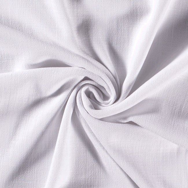 Viscose fabric with admixture of linen in white color 13579/050