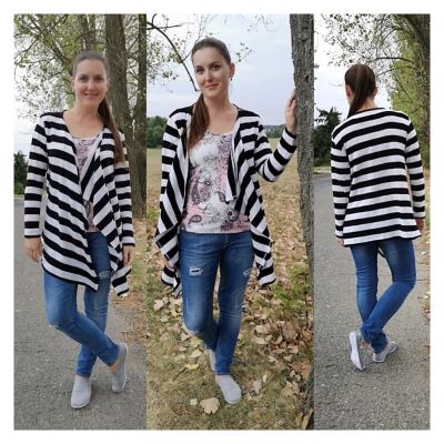 Printed cut Fazonetka for women's cardigan Carrie size XXS-XXXL FA013 (1)