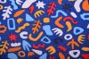 Cotton knitwear in blue with abstract print19609/006