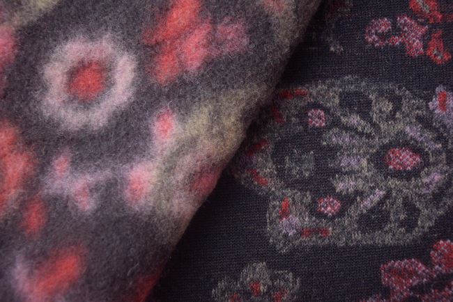 Boiled wool with flower pattern DS-GL2124