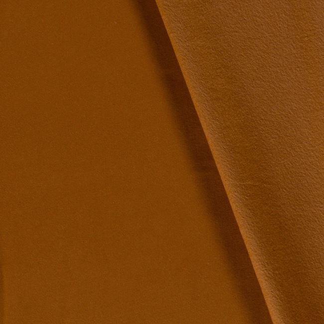 Brushed tracksuit in dark caramel color 05650/153