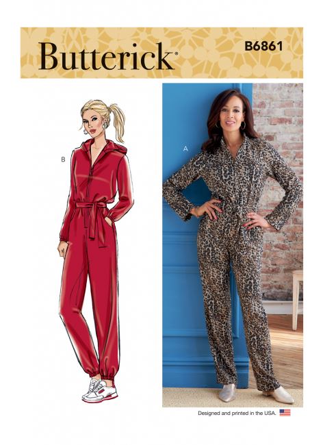Butterick cut for women's jumpsuit in sizes XS-XXL B6861-A