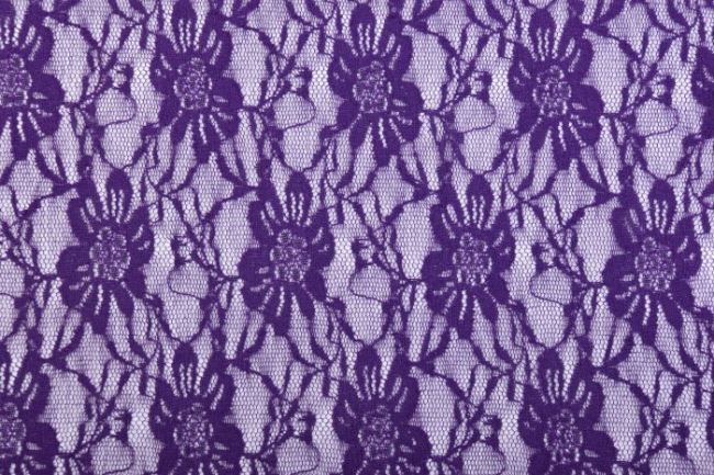 Lace in purple color with flowers 10014/045