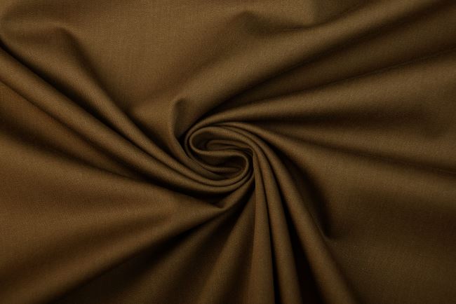 Stretch cotton fabric in green-brown color MI80961/72Z