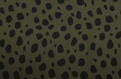 Softshell in dark khaki color with digital print of irregular shapes 24441/027