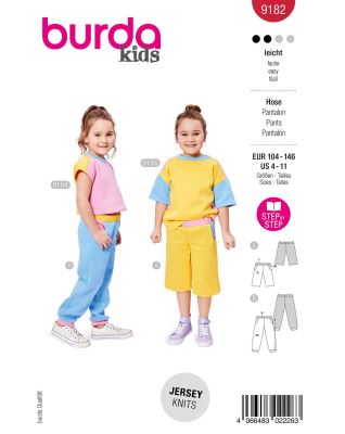 Cut for children's trousers in sizes 104-146 9182