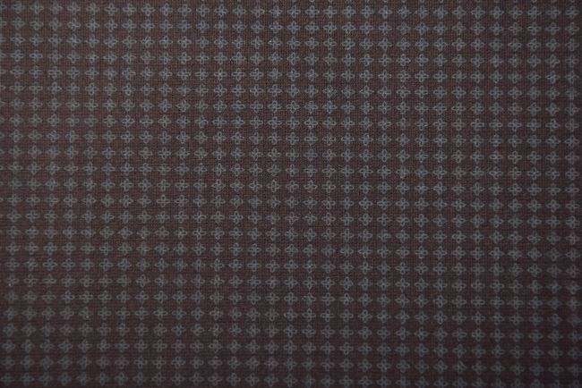 Patterned knit Punto di Prada in brown with a small flower print DS-GL5