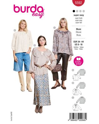Loose blouse cut in size 34-44 5592