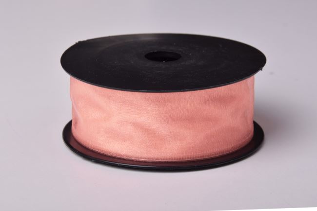 Organza ribbon in pink color 4 cm 06435